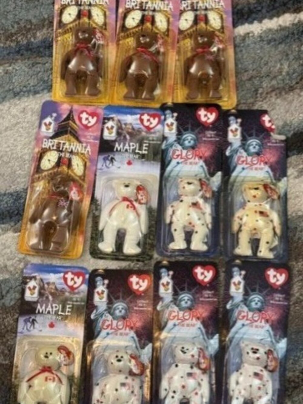 Vintage 1999 McDonald’s Ty Teenie Beanie Babies - Lot of 11 International Bears